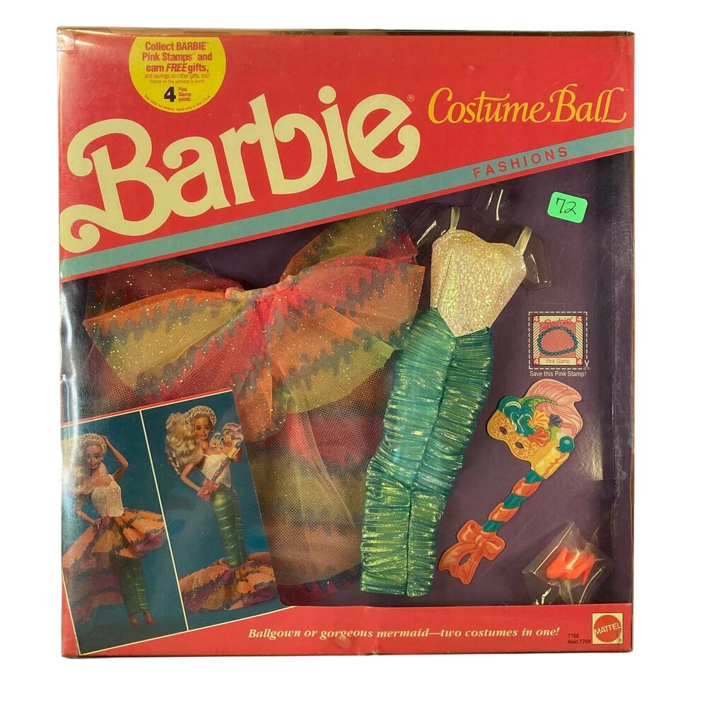 #72 Vintage 90s 12" Barbie Costume Ball 2-Pack Fashion Set #7766 (1990) NRFB